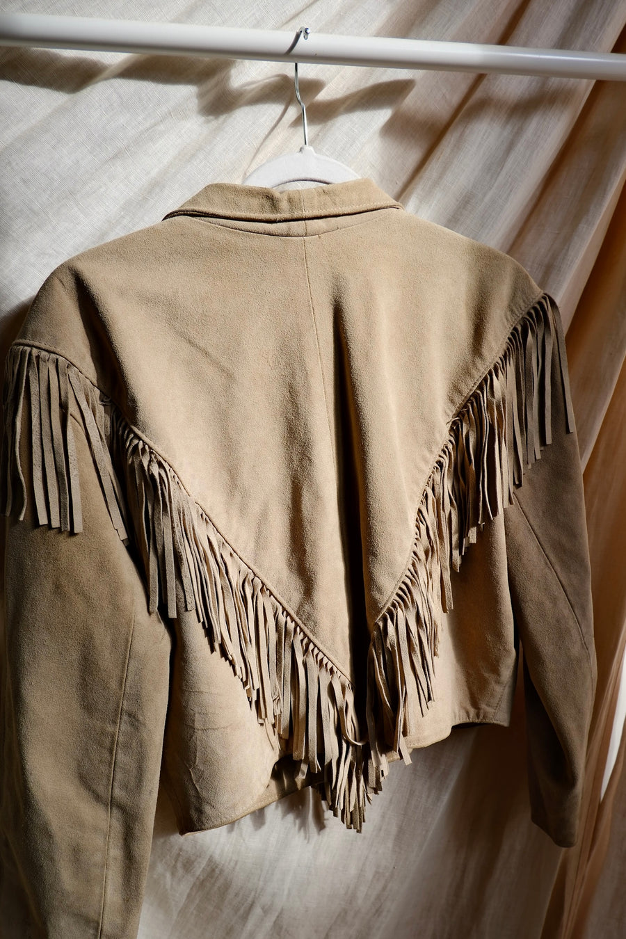 Cropped Suede Tassel Jacket - S-M