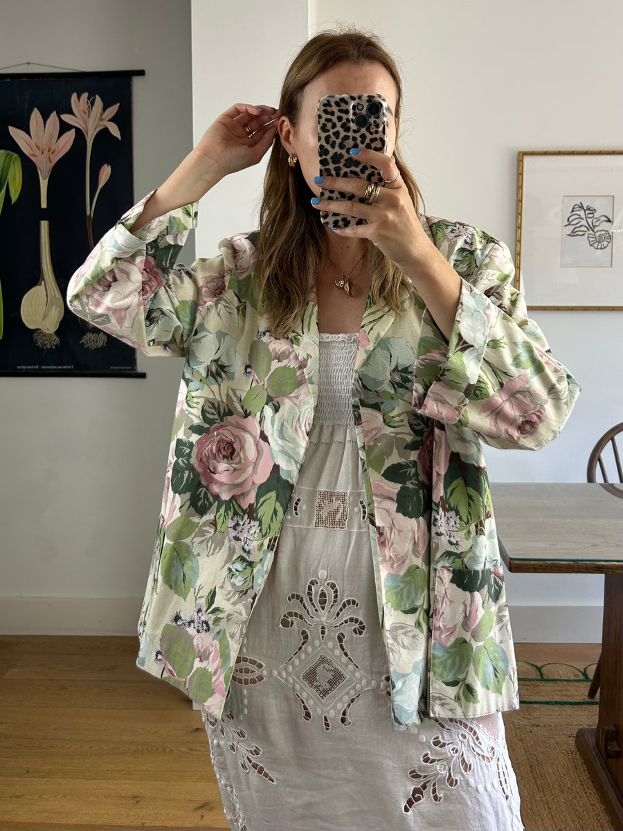 Rose Cotton Blazer - L