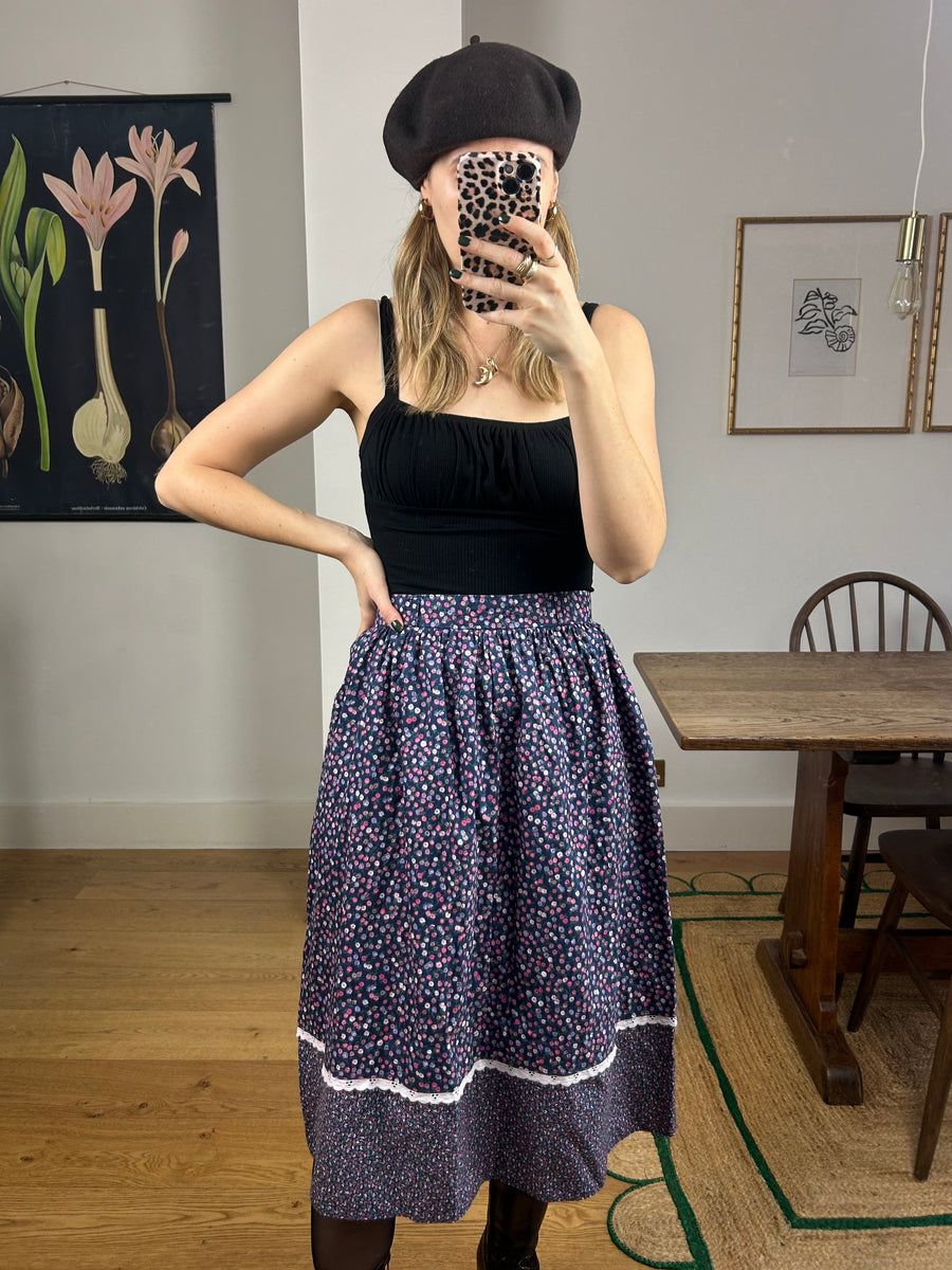 Cotton Floral Skirt - UK 8