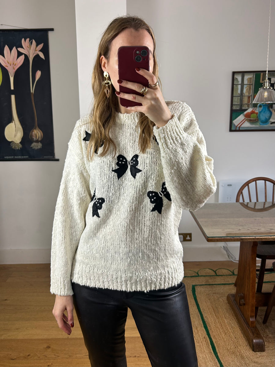 Bow Chenille Jumper - M