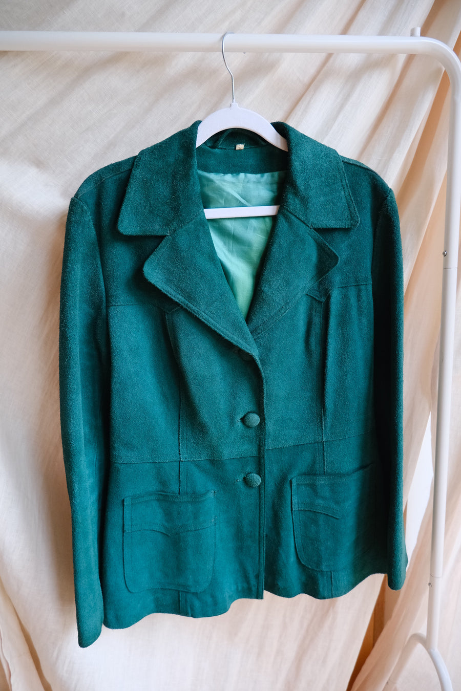 Green Suede Blazer - M