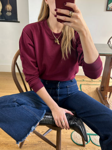 Burgundy Sweatshirt - S-M
