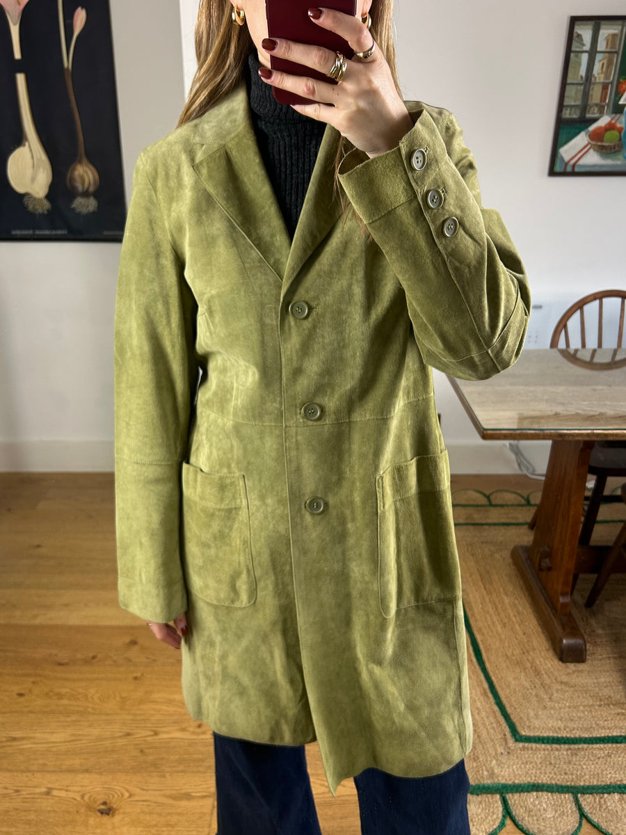 Green Suede Jacket - S/M