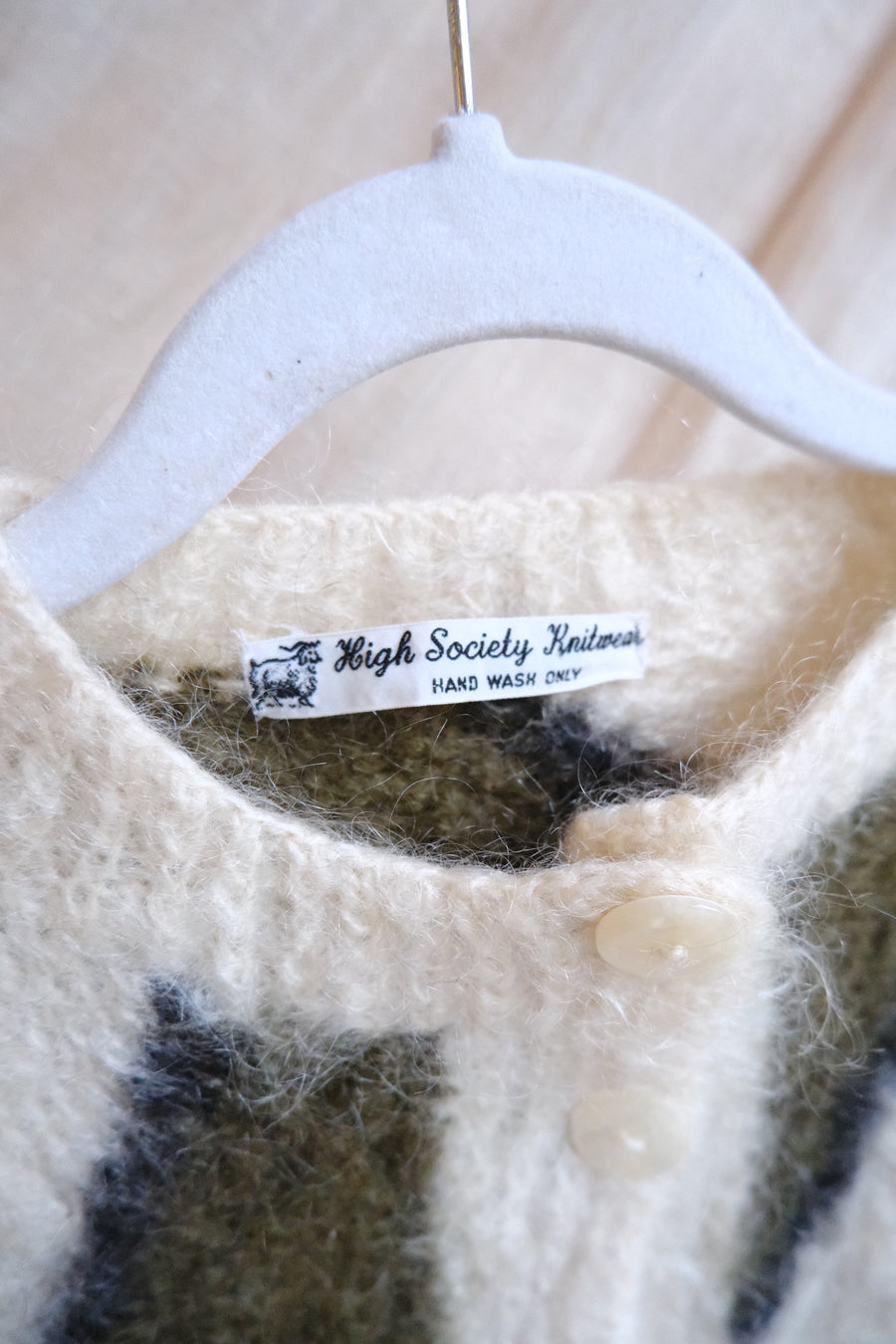 Mohair Striped Cardigan - S