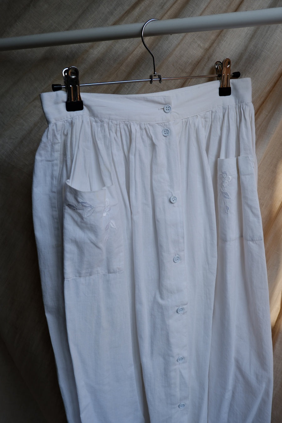 White Cotton Skirt - UK 8