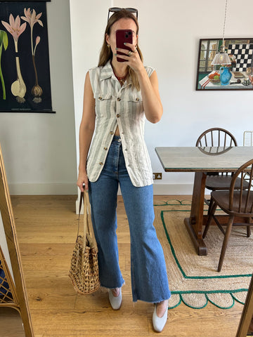 Striped Cotton Waistcoat - S/M