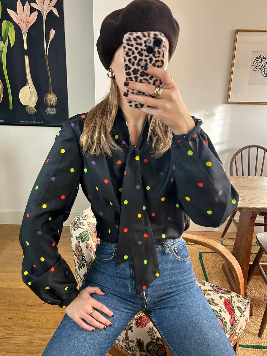 Polkadot Multicolour Blouse - M