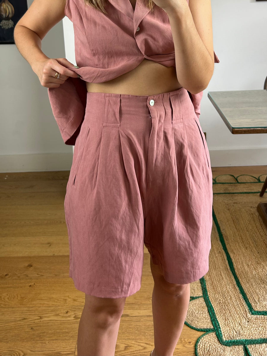Pink Shorts & Blouse Co-ord - UK 12