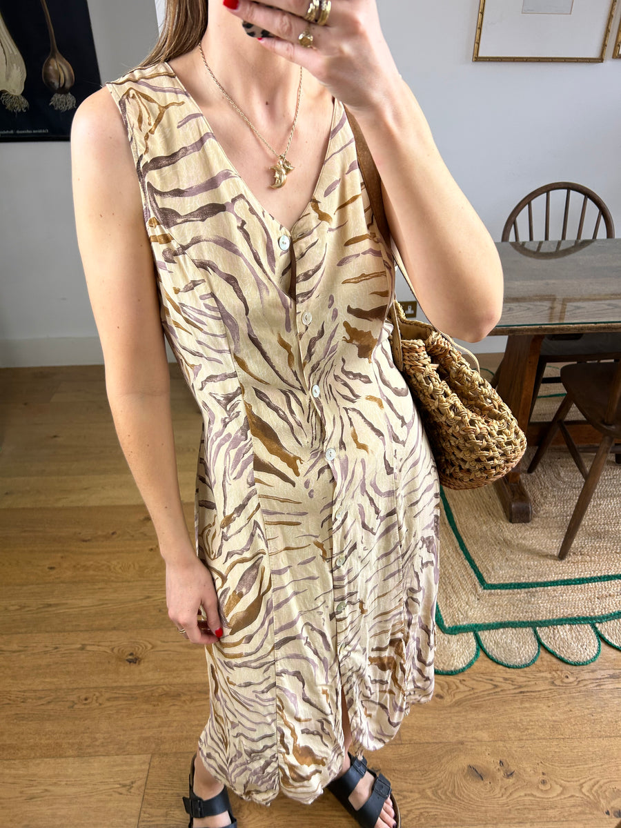 Animal Print Dress - UK 12