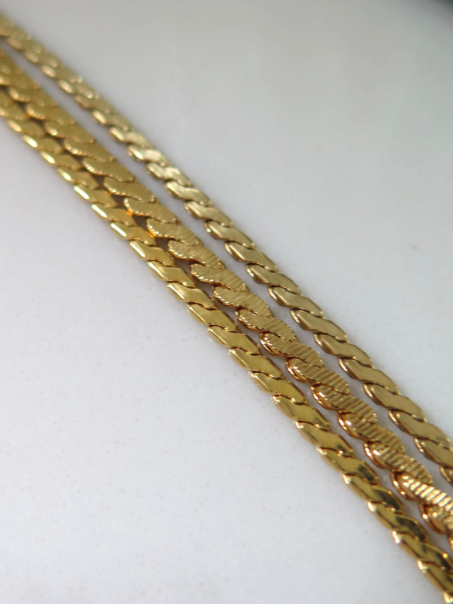 Gold Plated Layered Flat Chain 23