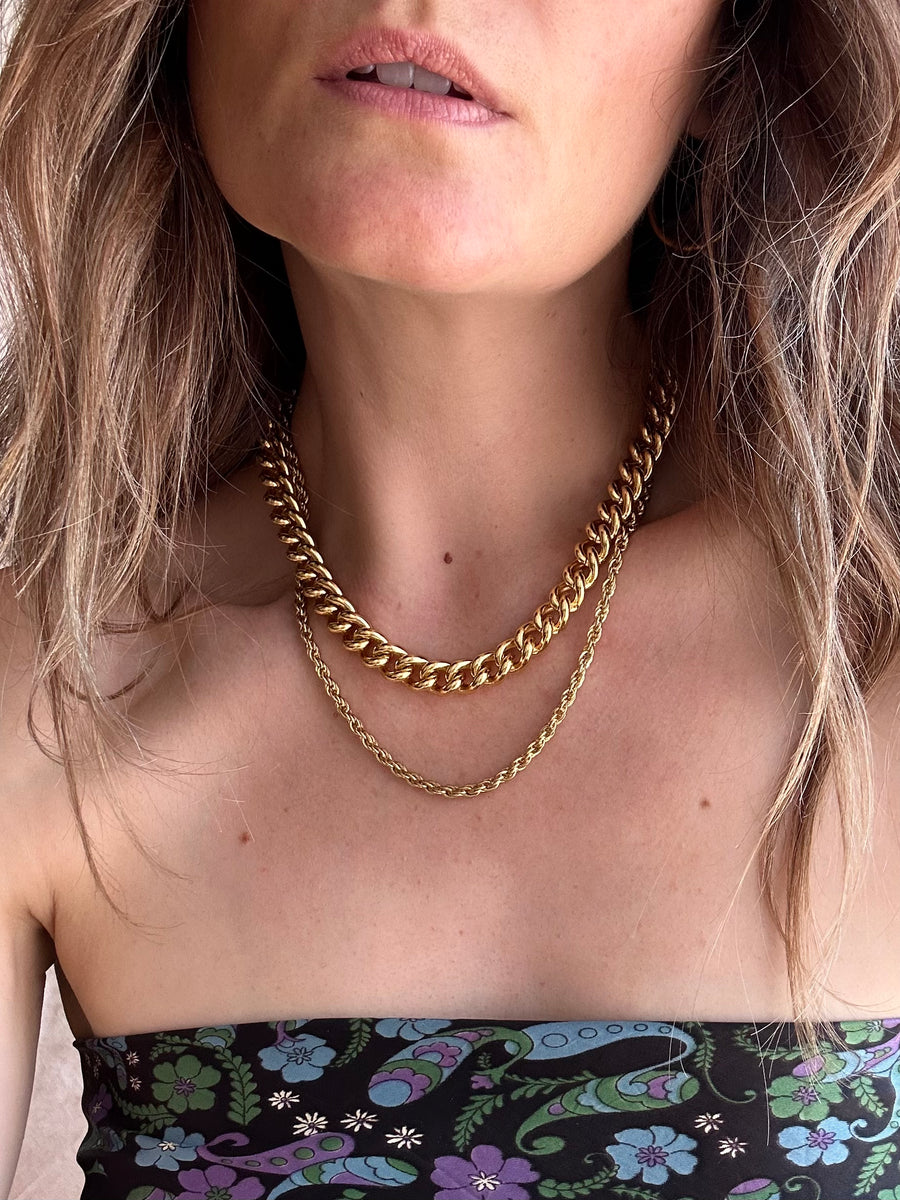 Gold Plated Layered Necklace Set - The Bobby