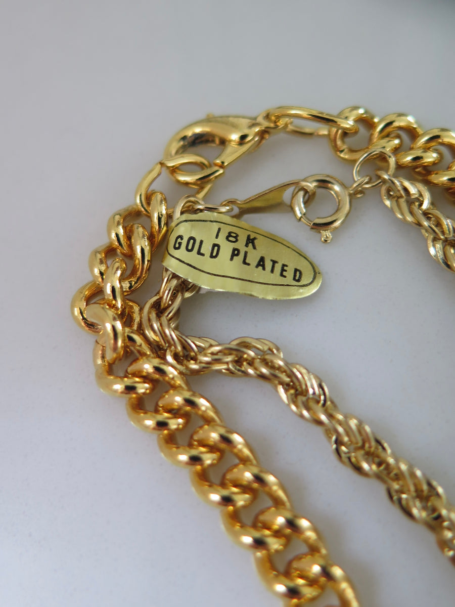 Gold Plated Layered Necklace Set - The Jane