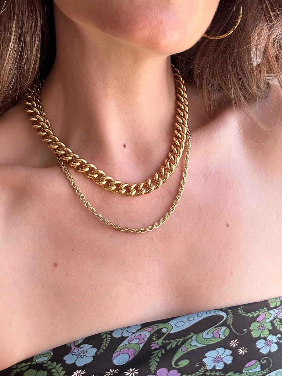 Gold Plated Layered Necklace Set - The Bobby