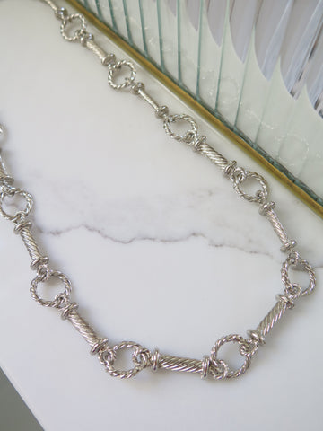 Silver Plated Chunky Chain Necklace - 20