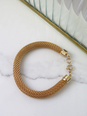 Gold Plated Mesh Bracelet