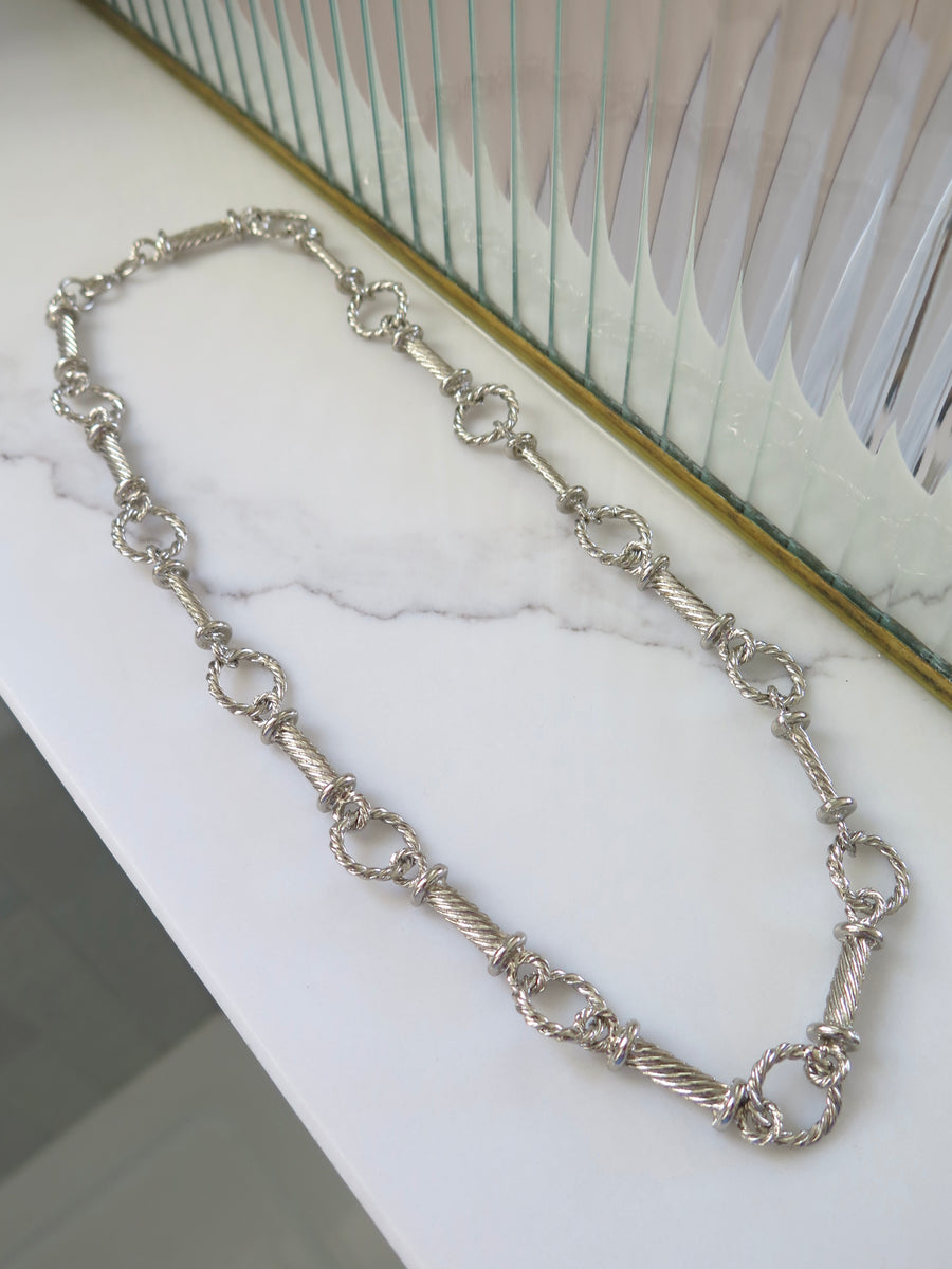 Silver Plated Chunky Chain Necklace - 20