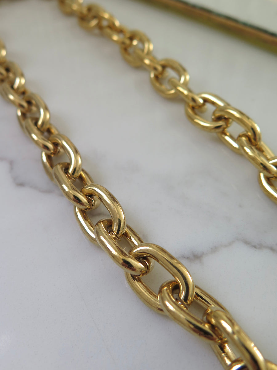 Gold Plated Chunky Chain Necklace - 18