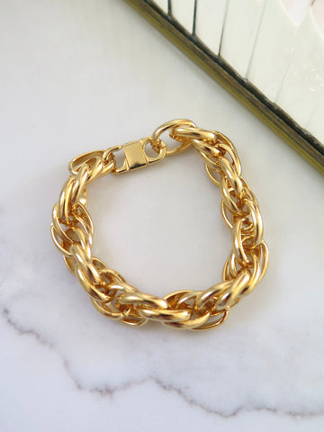 Gold Plated Chunky Chain Bracelet