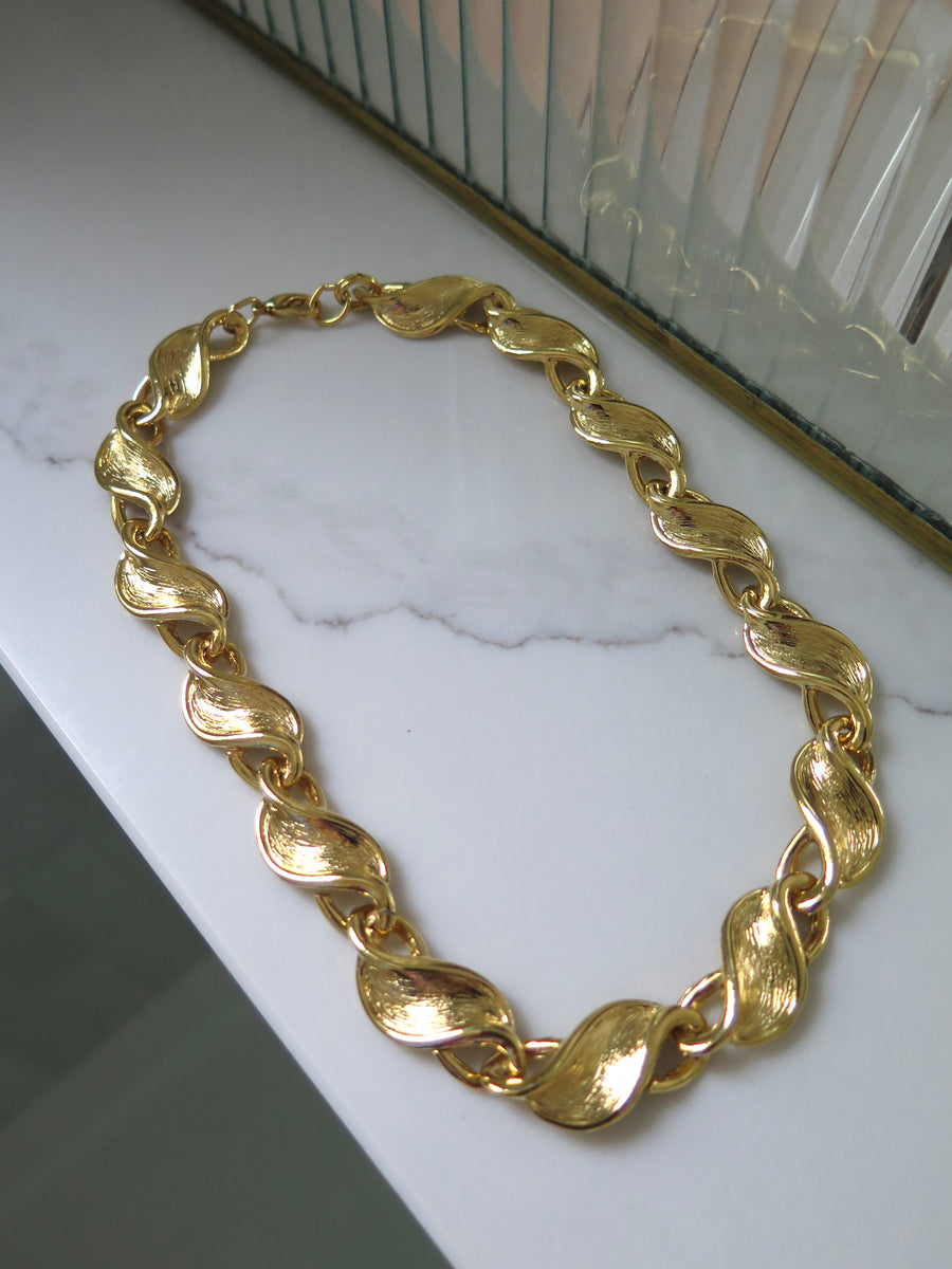 Gold Plated Chunky Chain Necklace - 17