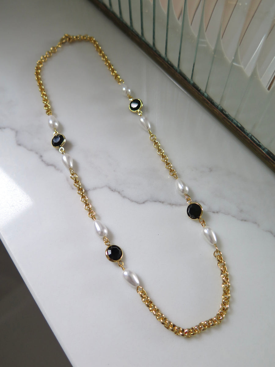 Gold Plated Jewelled Necklace - 17