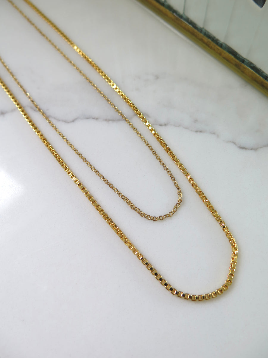 Gold Plated Layered Necklace Set - The Jackie