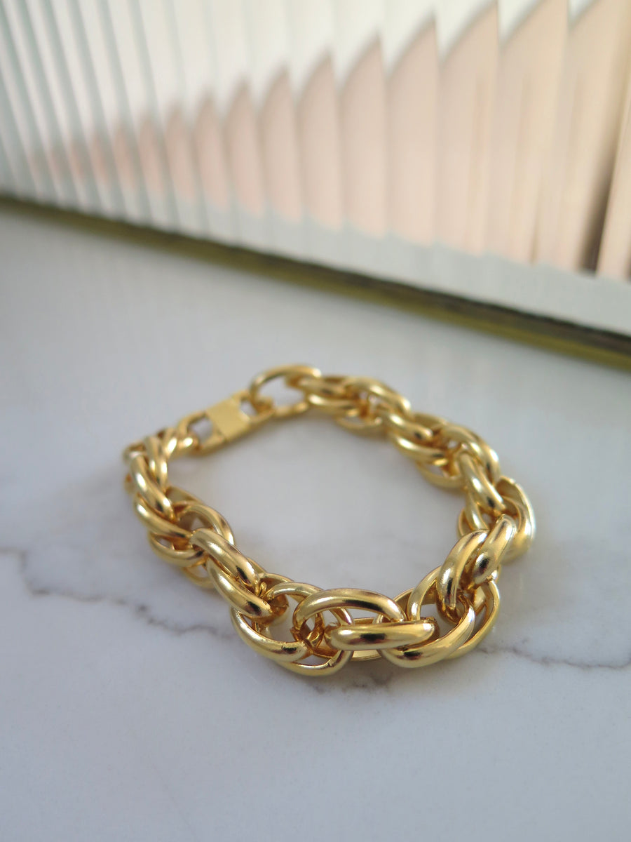 Gold Plated Chunky Chain Bracelet
