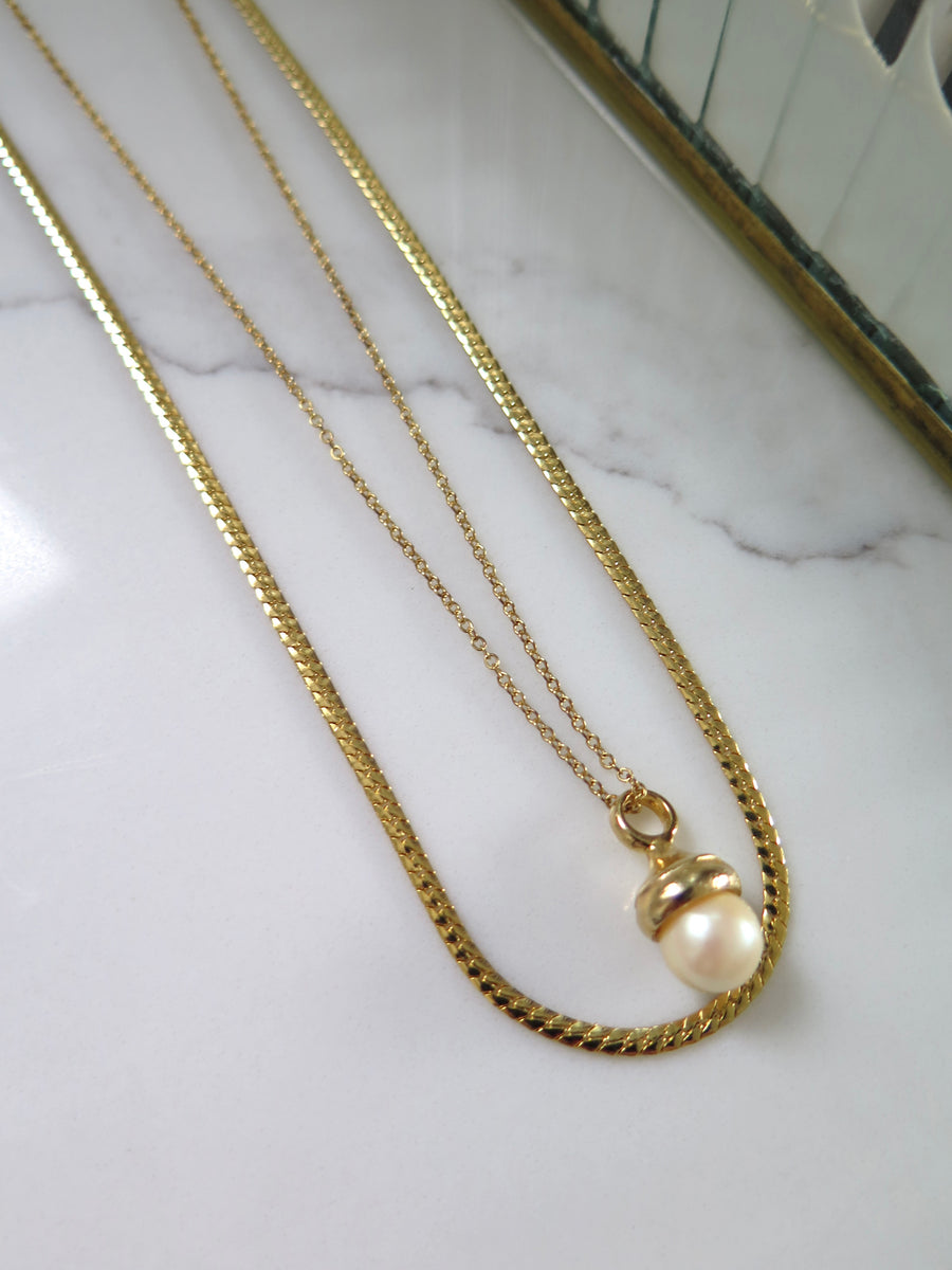 Gold Plated Layered Necklace Set - The Emily