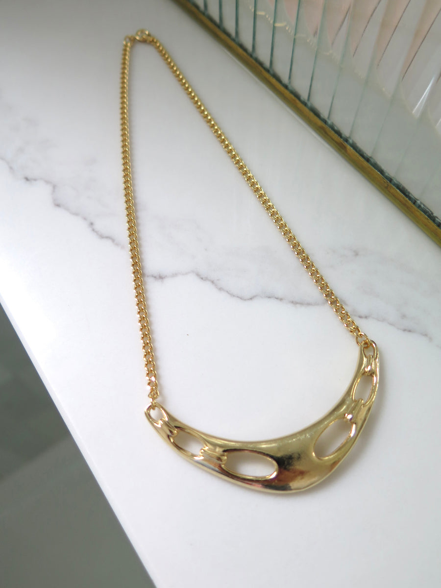Gold Plated Pendant Necklace - 16