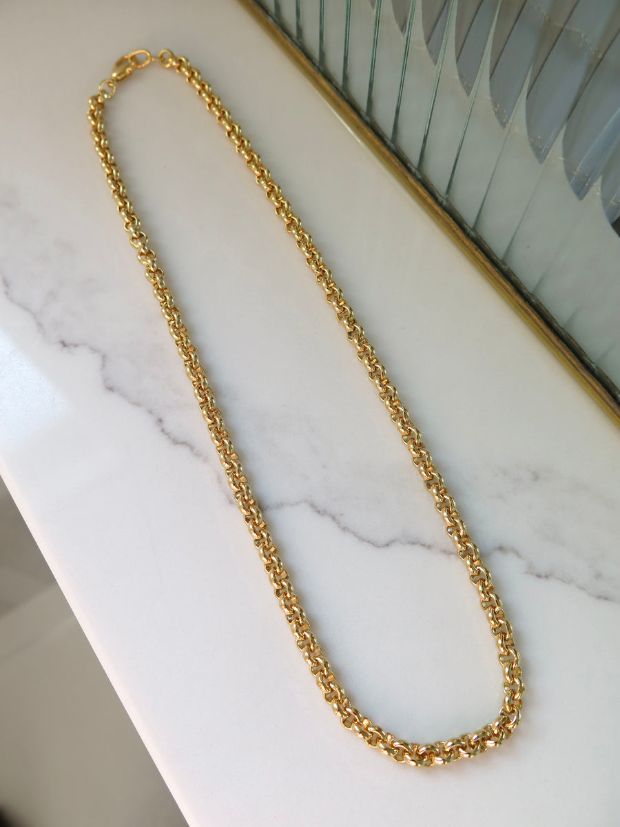 Gold Plated Cable Chain Necklace - Choice of length