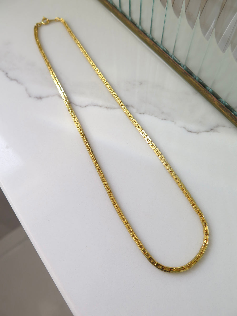 Gold Plated Box Chain - 17