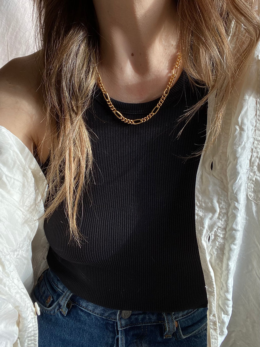 Gold Plated Figaro Chain - 19