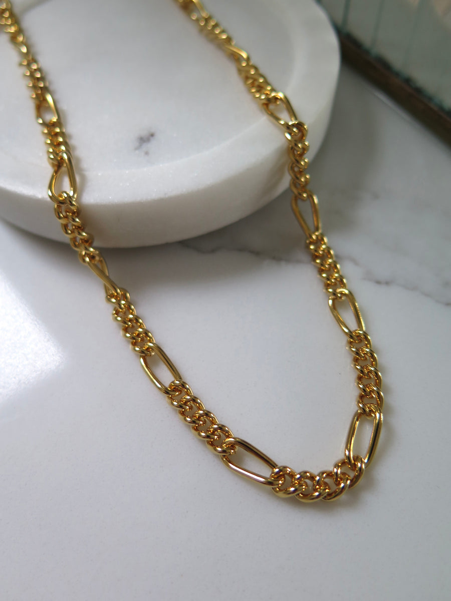 Gold Plated Figaro Chain - 19