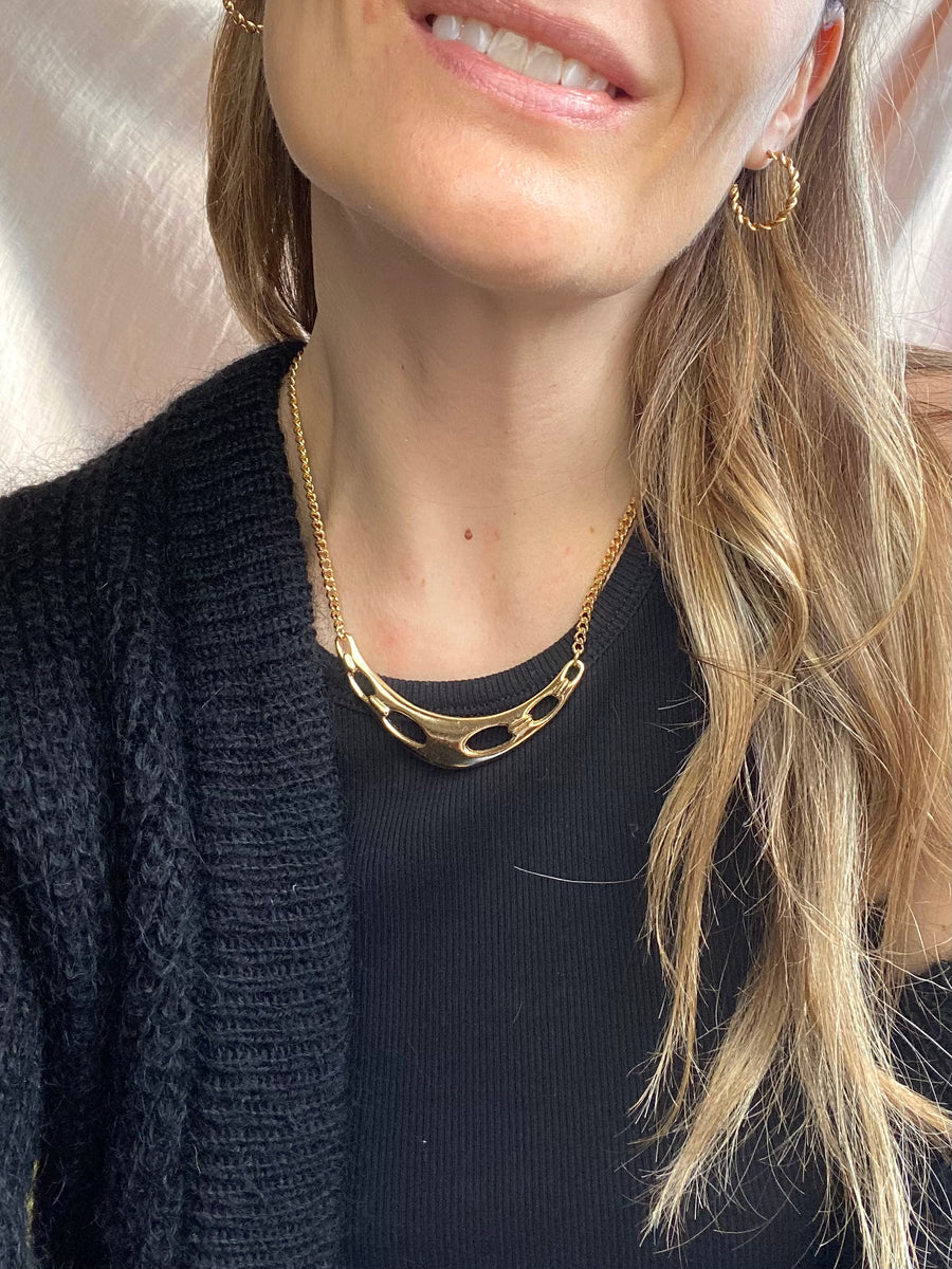 Gold Plated Pendant Necklace - 16