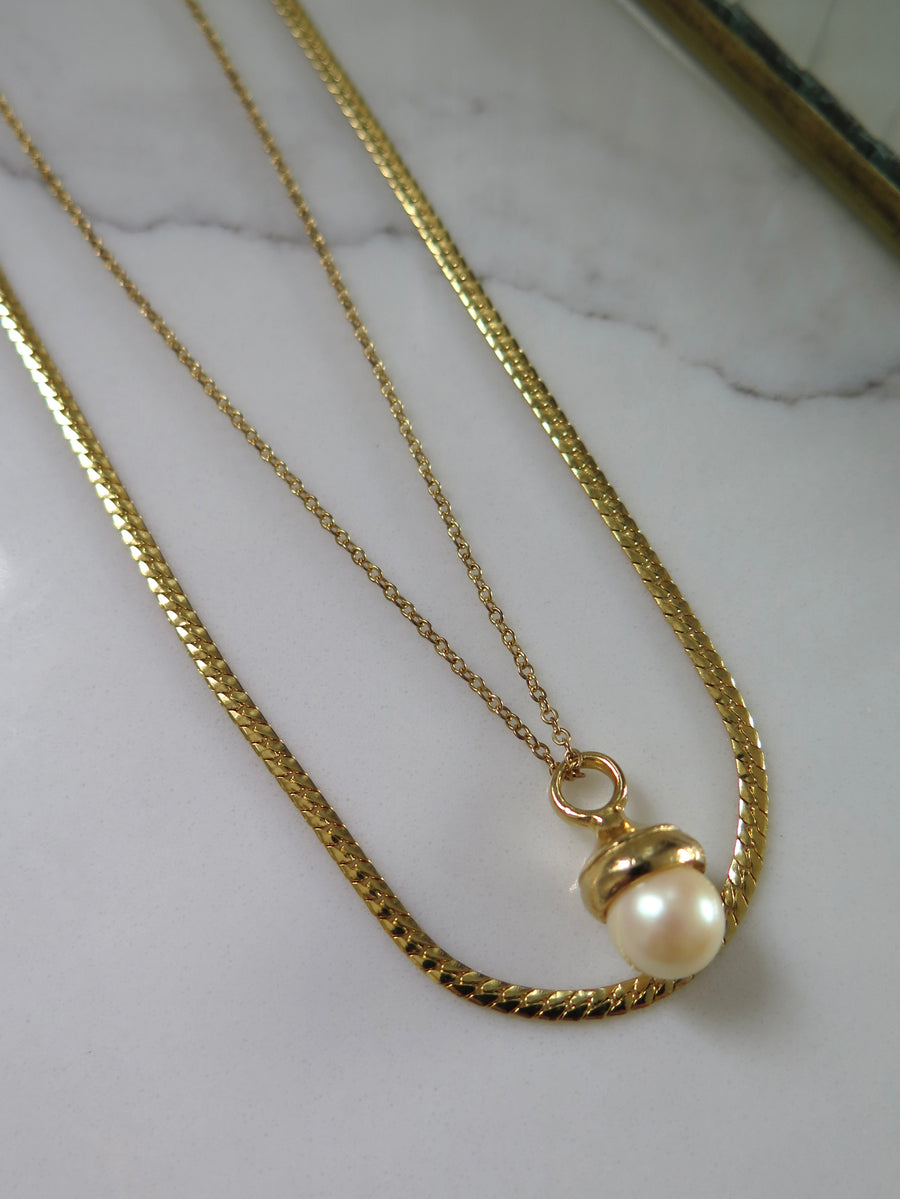 Gold Plated Layered Necklace Set - The Emily