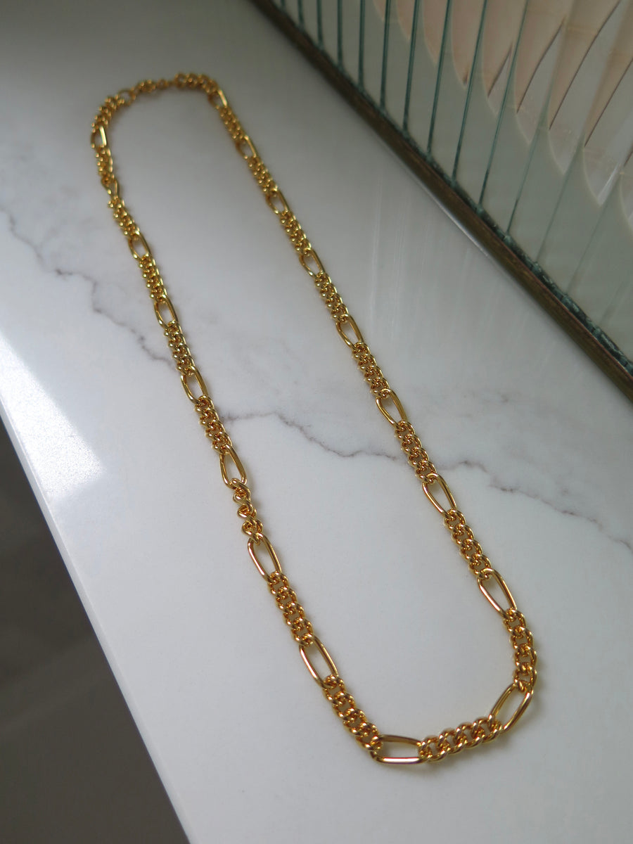 Gold Plated Figaro Chain - 19