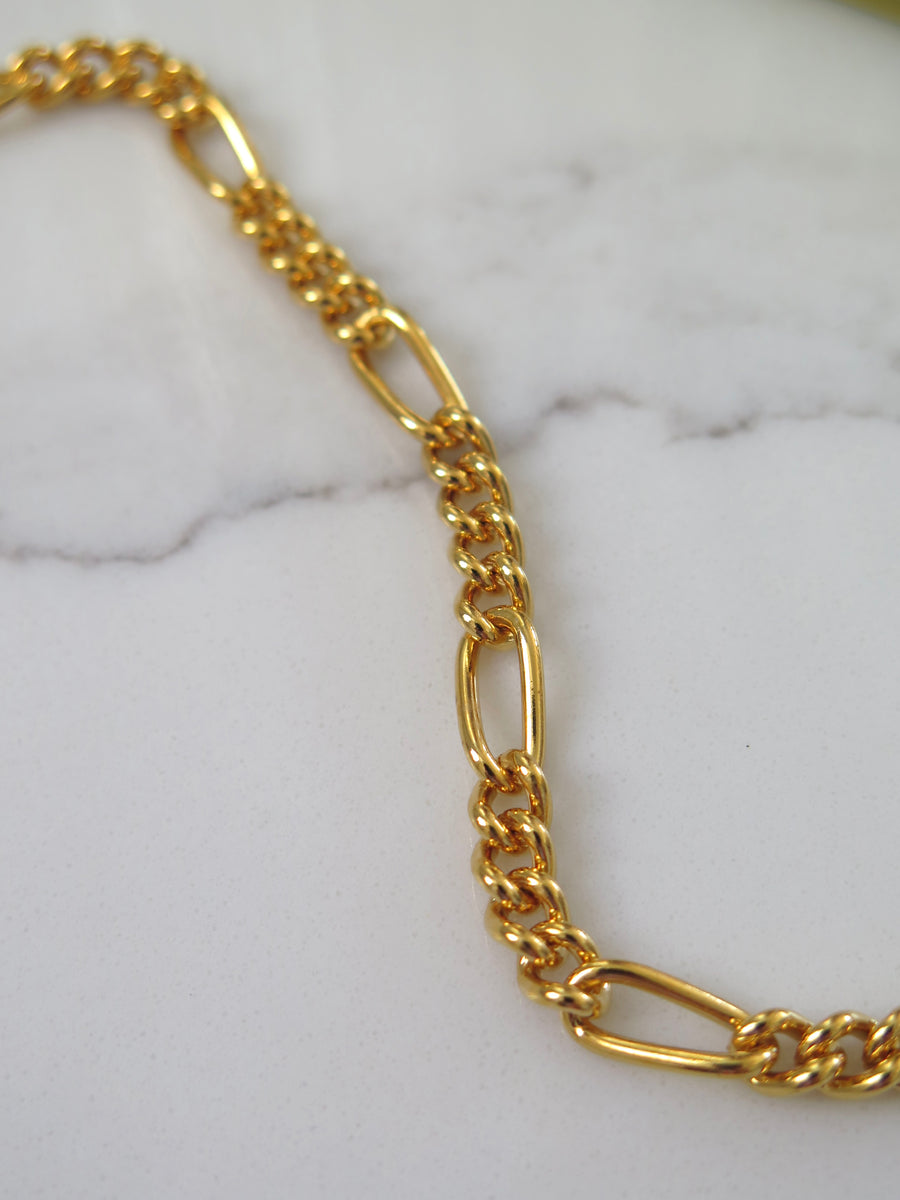 Gold Plated Figaro Bracelet