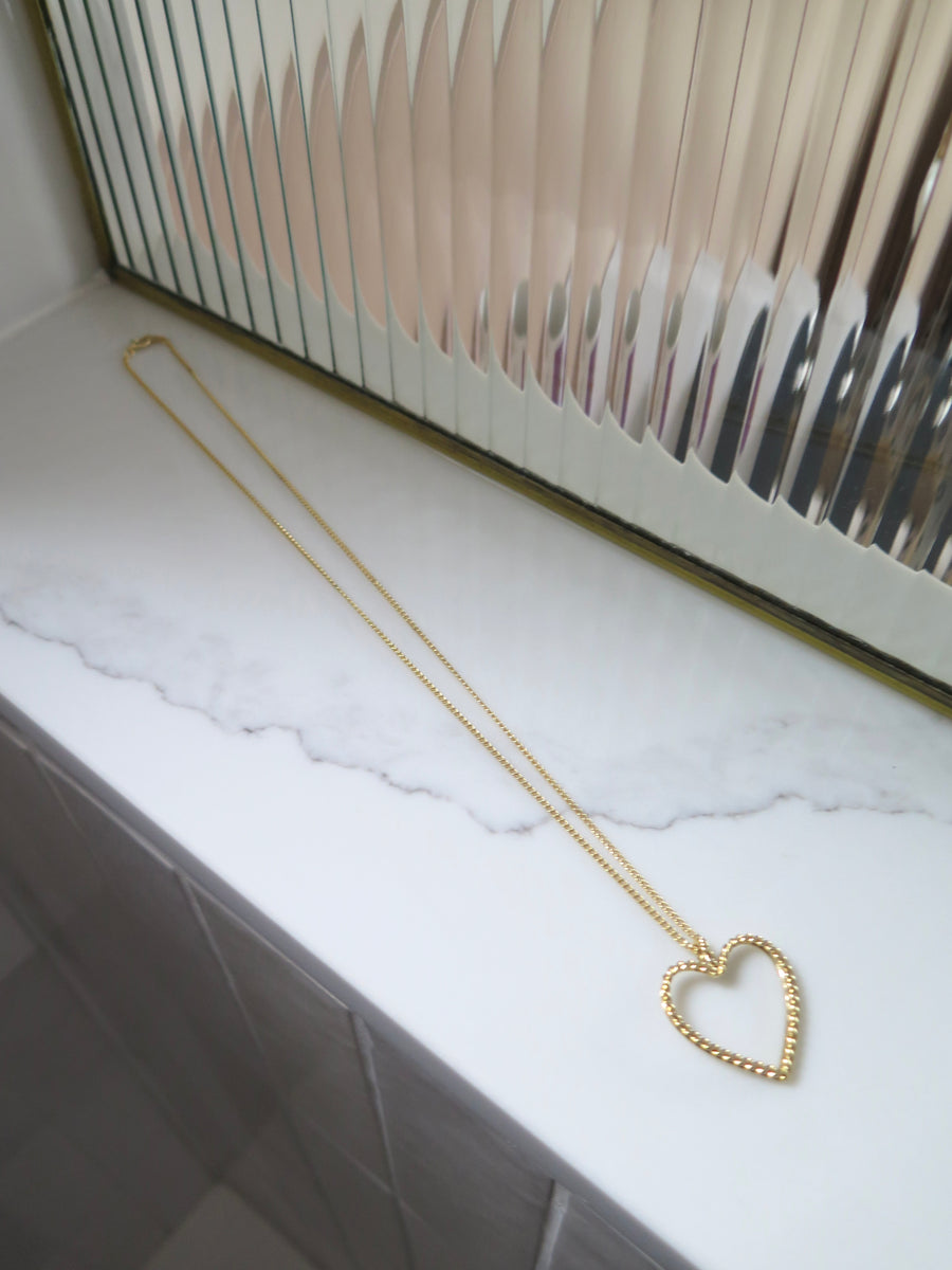Gold Plated Heart Necklace - 21