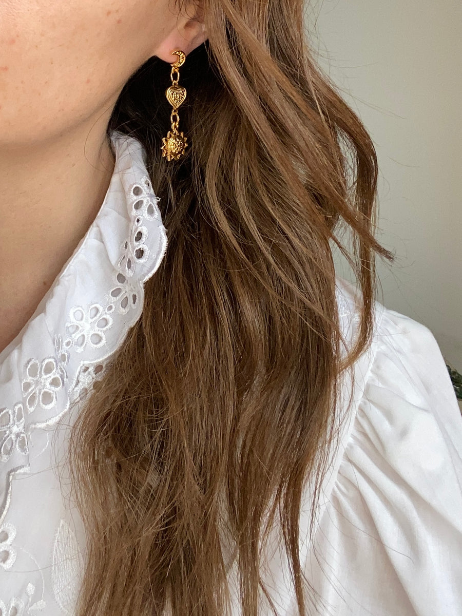 Gold Plated Celestial Earrings
