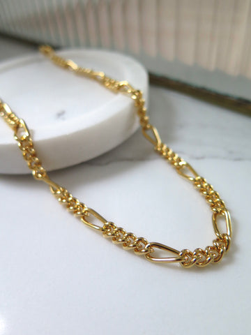 Gold Plated Figaro Chain - 19