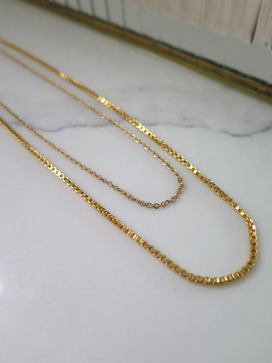 Gold Plated Layered Necklace Set - The Jackie