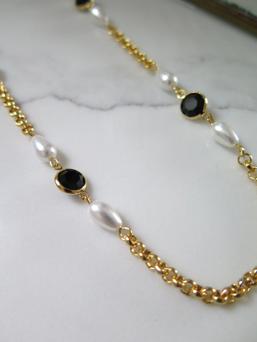 Gold Plated Jewelled Necklace - 17