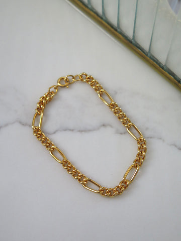 Gold Plated Figaro Bracelet