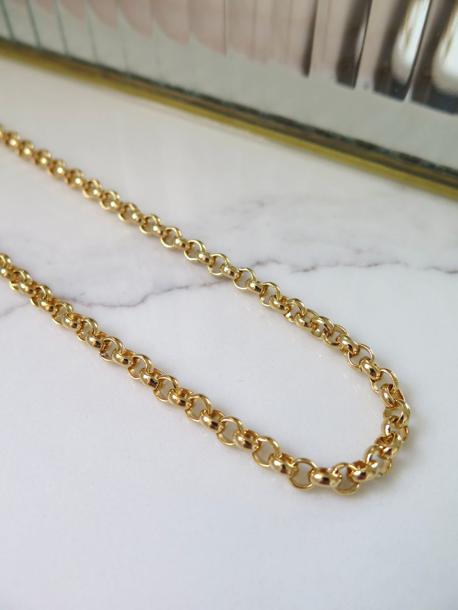 Gold Plated Cable Chain Necklace - Choice of length