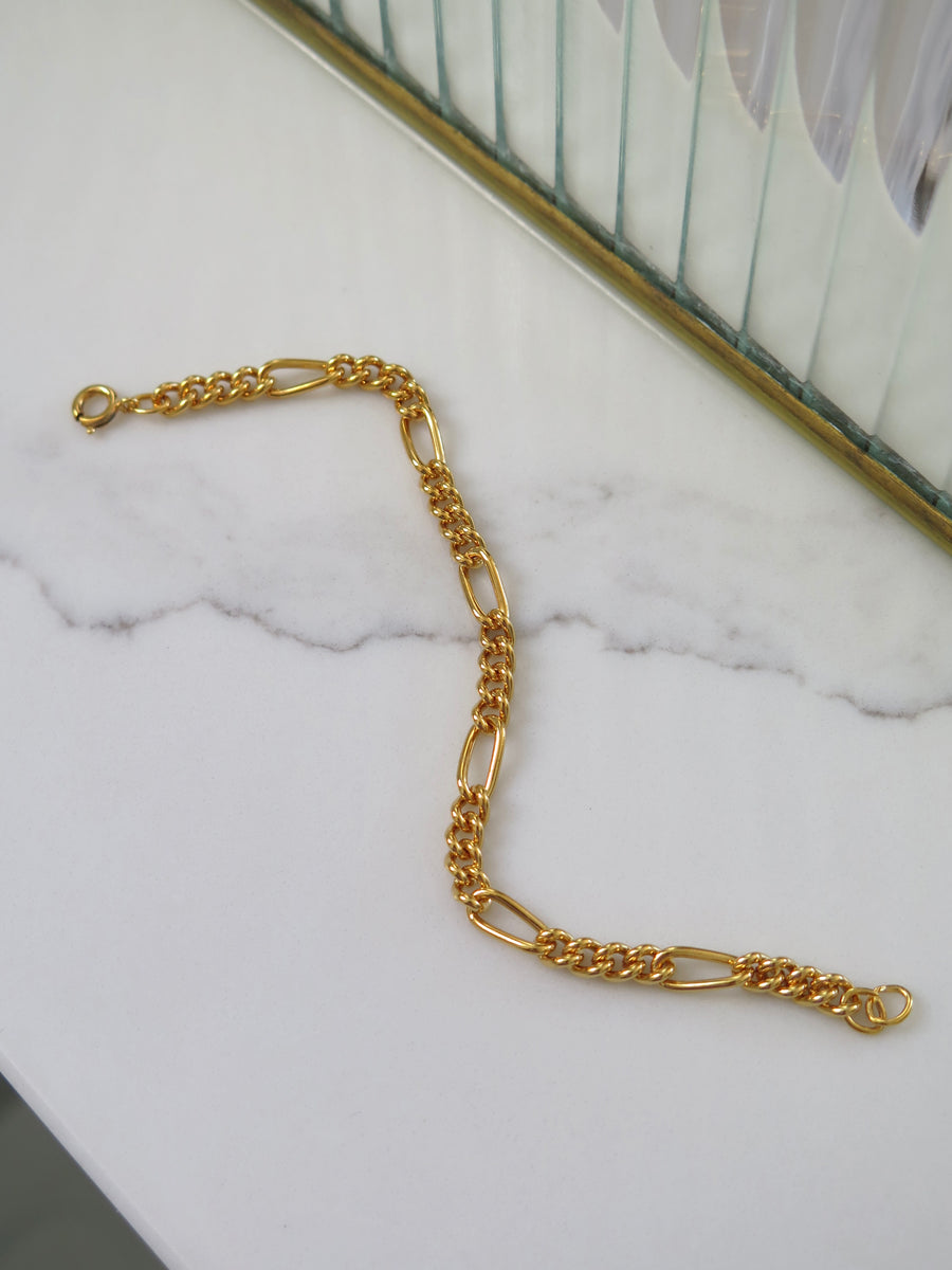 Gold Plated Figaro Bracelet