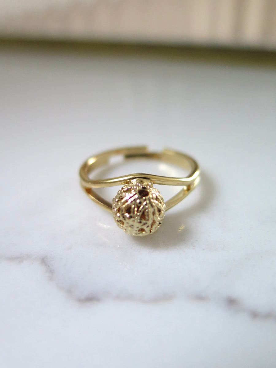 Gold Plated Ball Ring