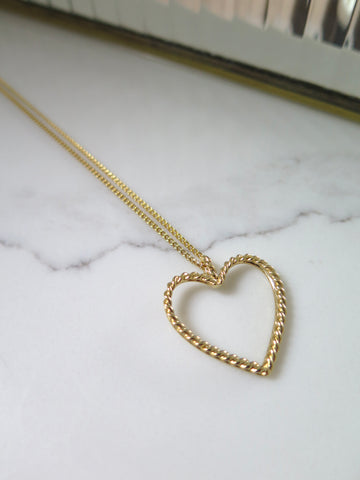 Gold Plated Heart Necklace - 21