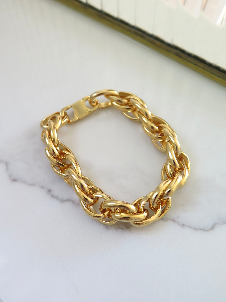 Gold Plated Chunky Chain Bracelet